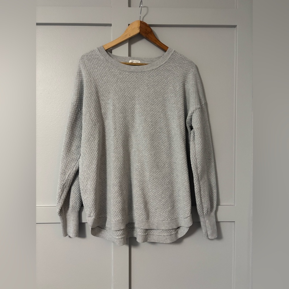 Matty 100% Grey Cotton Knit Top - Picture 2 of 10